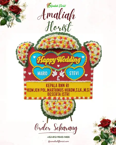 Papan Bunga Pernikahan Bantai Napu